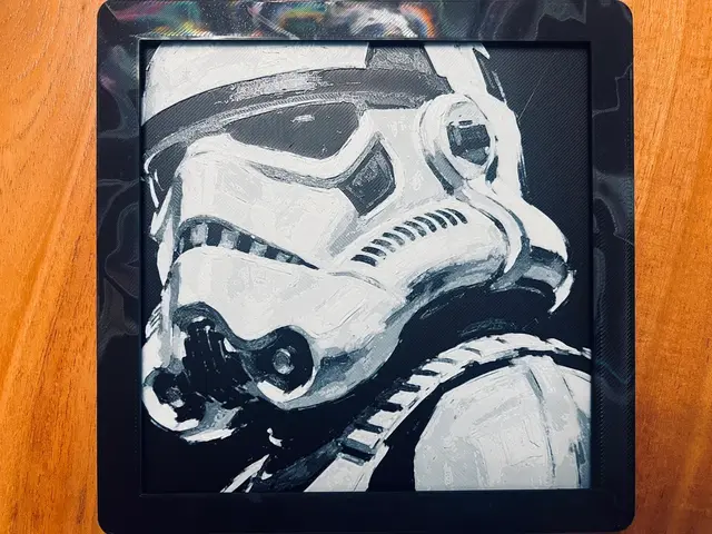 HueForge model: Stormtrooper (Black and White) by JustBe 3D Printing