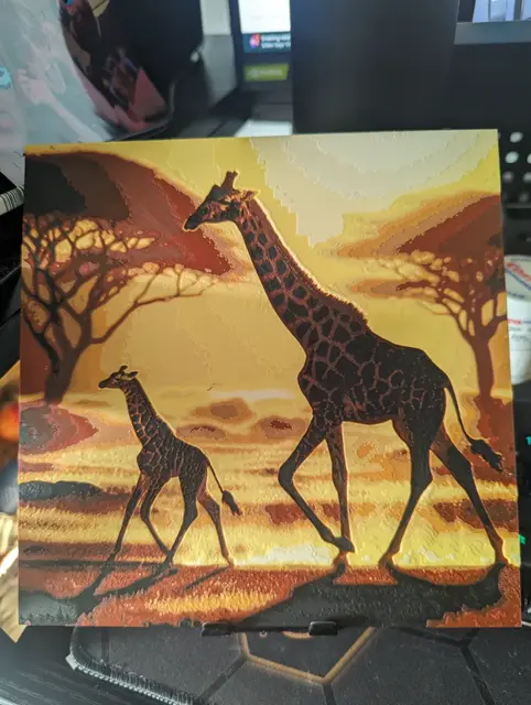 HueForge model: Giraffe Hueforge by the_bearded_jedi