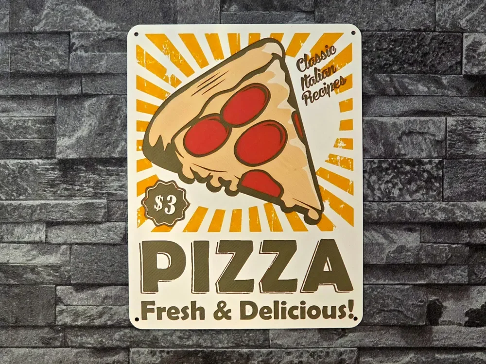 Hueforge Vintage PIZZA by StefBull85 HueForge model: Hueforge Vintage PIZZA by StefBull85