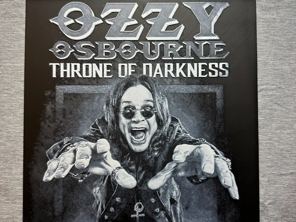 Ozzy Osbourne - Throne of Darkness Hueforge by Hey Ben HueForge model: Ozzy Osbourne - Throne of Darkness Hueforge by Hey Ben
