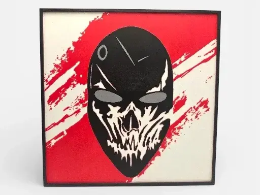 HueForge model: Devil's Night Mask 200mm x 200mm Hueforge by MythicHue's