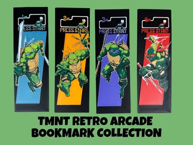HueForge model: Teenage Mutant Ninja Turtles - Retro Bookmarks by Canadian Gamer