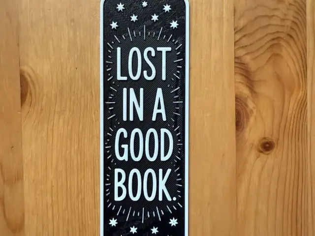 HueForge model: lost in a good book bookmark by Morganja
