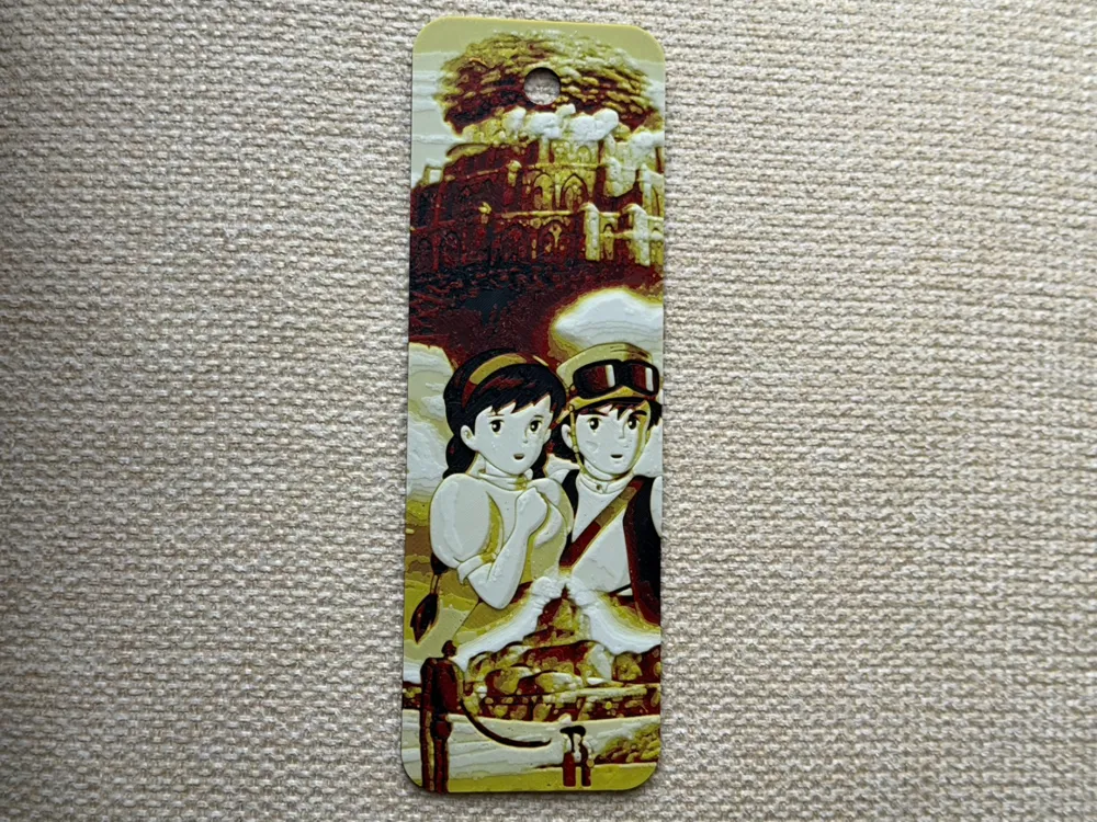 Castle in the Sky - Bookmark by ZorPrime7 HueForge model: Castle in the Sky - Bookmark by ZorPrime7