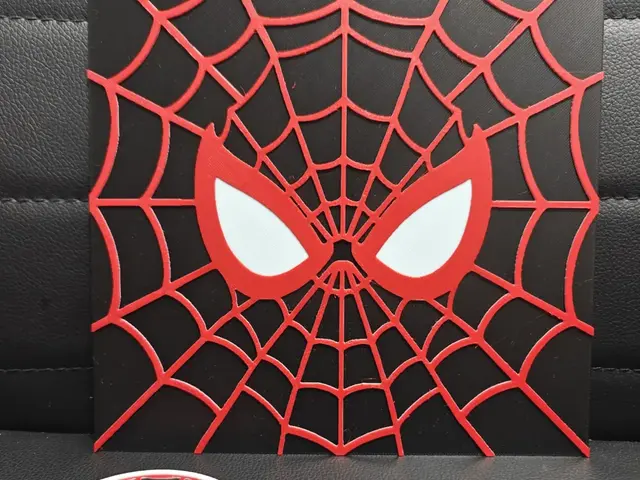 HueForge model: Spider-Man Miles Morales Spiderweb set w coaster by TheHueforgeLady