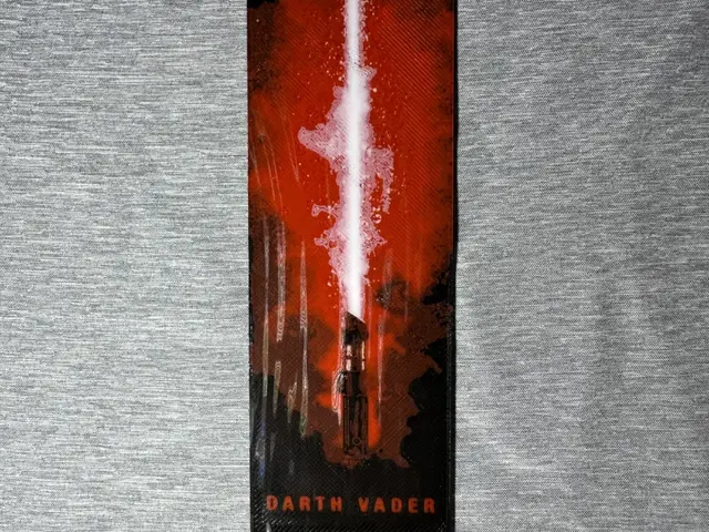 HueForge model: Darth Vader Light Saber Bookmark - Flatforge by Hey Ben