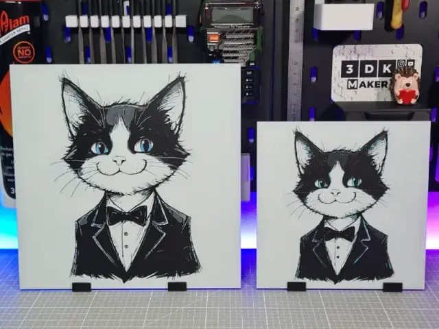 HueForge model: Gentleman Tuxedo Cat – Hueforge – 4 Colors by Montoya Maker
