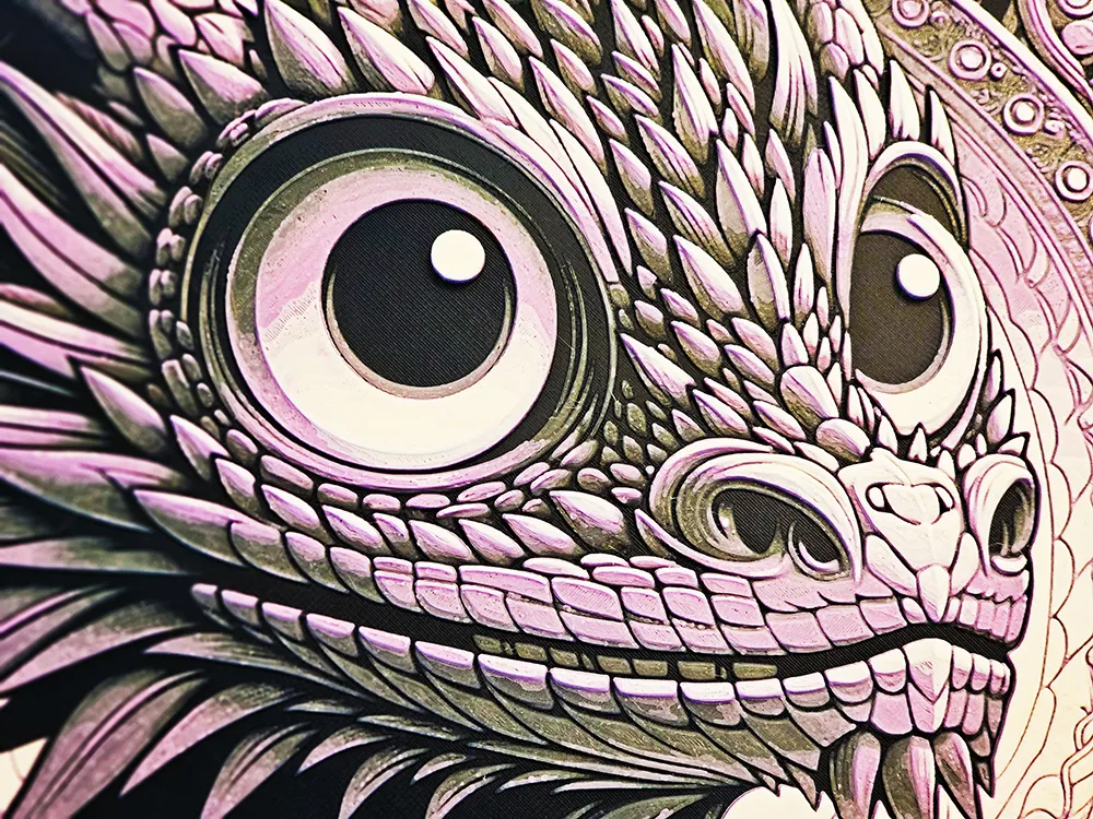 Dragon Portrait 200x200 – Hueforge 4-Color by doodleddigital HueForge model: Dragon Portrait 200x200 – Hueforge 4-Color by doodleddigital