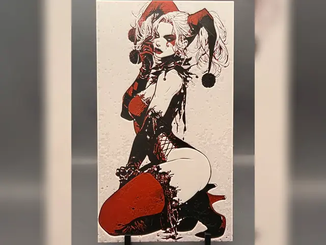 HueForge model: Harley Quinn Pin-Up HueForge Print by Thadius