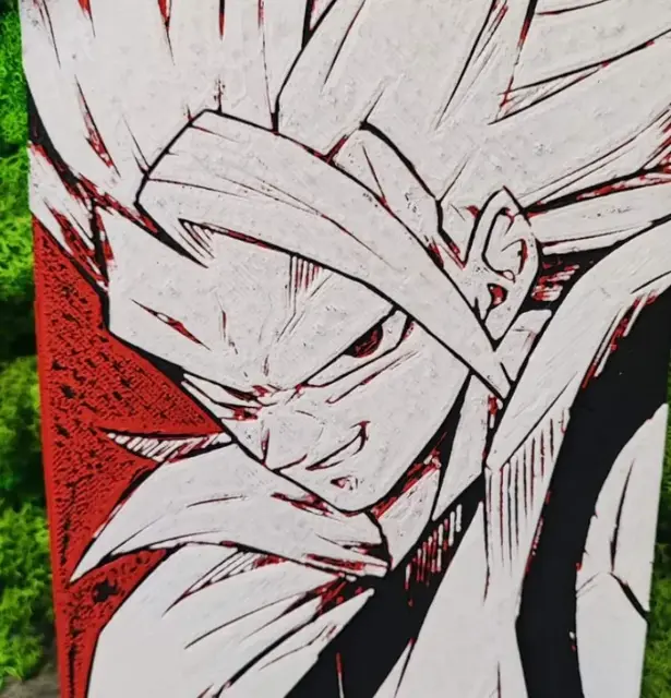 HueForge model: Goku ssj3 by Garuda3D