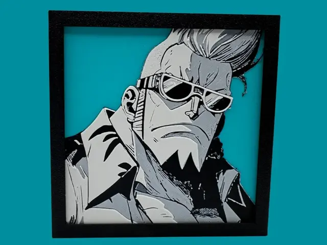 HueForge model: Franky - One Piece - 4 Color Collection by Canadian Gamer