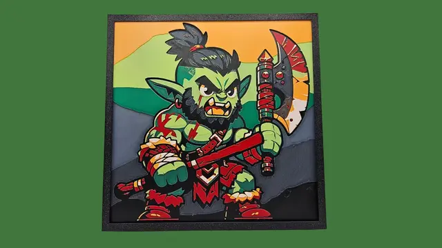 HueForge model: Orc by BusyKikiBee