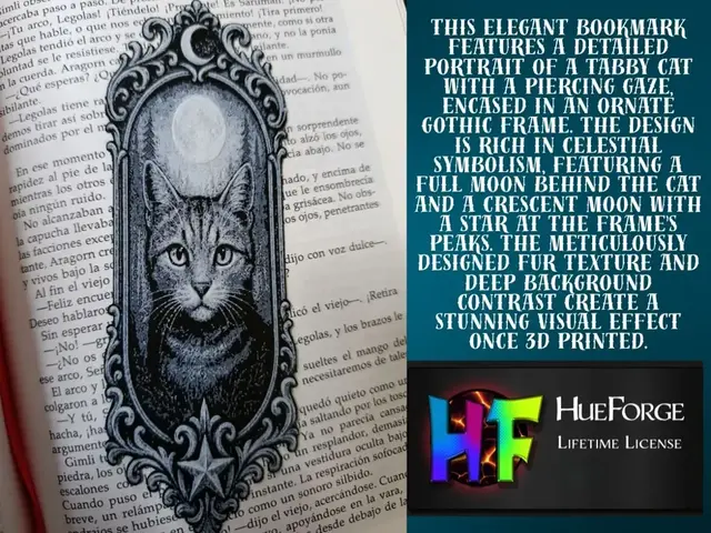 HueForge model: Mystic Cat Bookmark by FYTY112