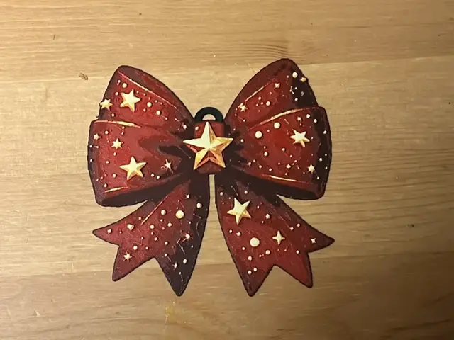 HueForge model: bow christmas tree decotation by Morganja