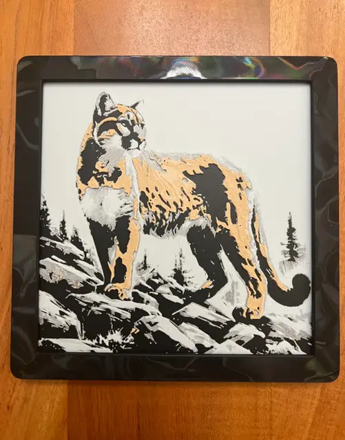 HueForge model: Cougar by JustBe 3D Printing