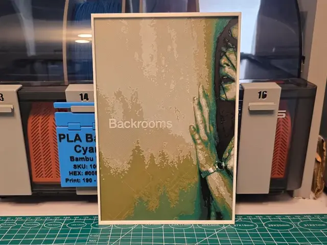 HueForge model: Backrooms Movie Poster - Hueforge Art by Lumpy3D