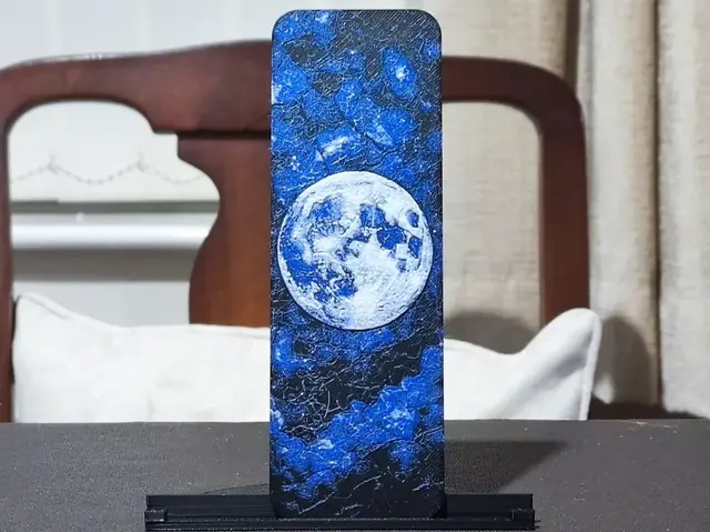 HueForge model: Oculus Blue Bookmark - 3 Color by BoDad