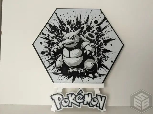 HueForge model: Pokemon Blastoise Hueforge Hex Hexagon by Seb3D