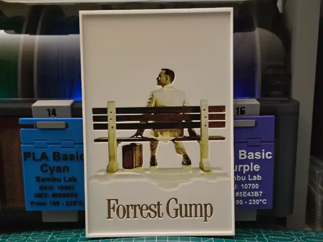 HueForge model: Forrest Gump Movie Poster - Hueforge Art by Lumpy3D