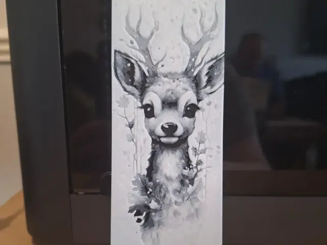 HueForge model: Black and white - doe bookmark 2 colours - a1 mini by 3dGlow