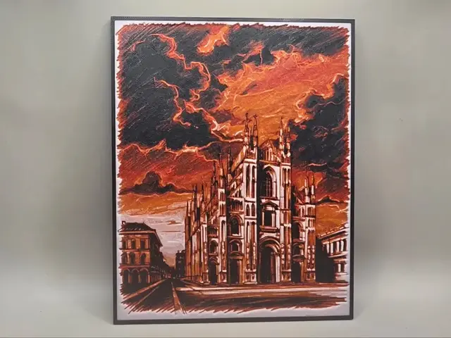 HueForge model: Cyberpunk Style Milan Cathedral - HueForge by keko