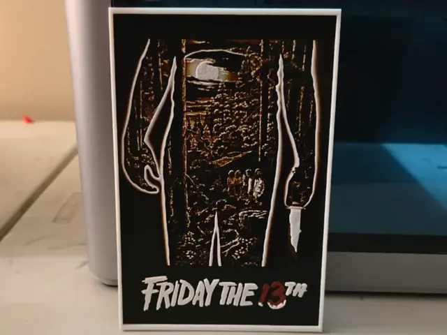 HueForge model: Friday the 13th Movie Poster - Hueforge Art by Lumpy3D