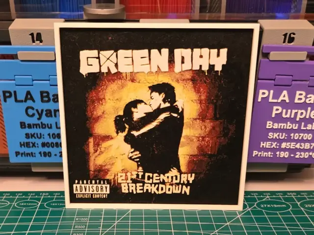 HueForge model: Green Day "21st Century Breakdown" Album Art by Lumpy3D