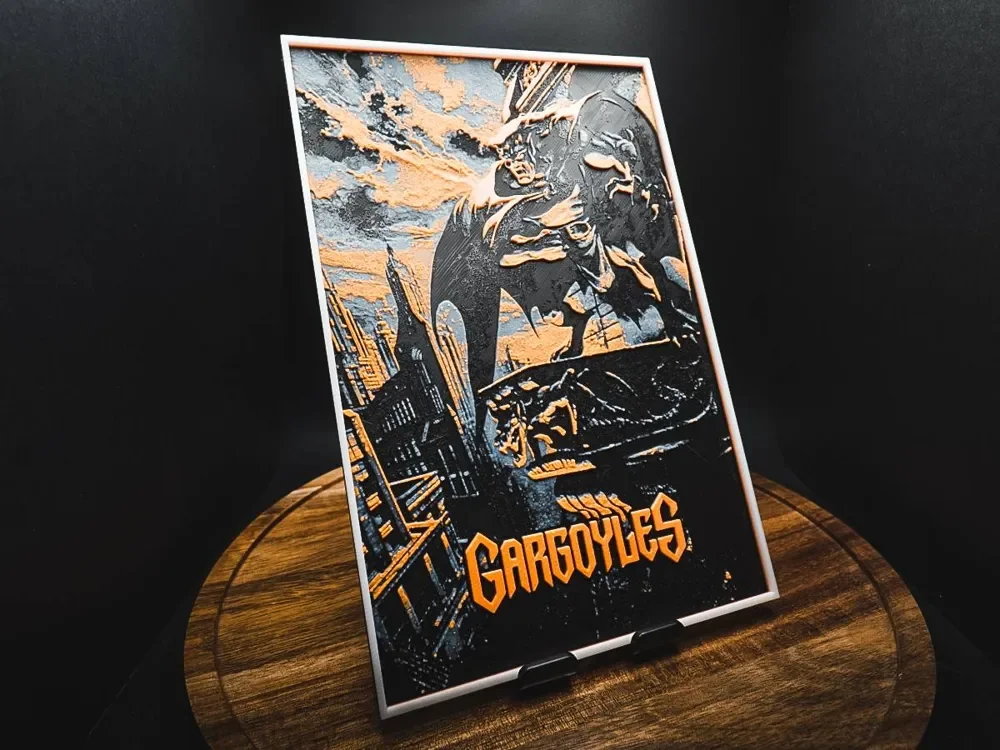 Gargoyles (Series Poster) by HugheCraft HueForge model: Gargoyles (Series Poster) by HugheCraft