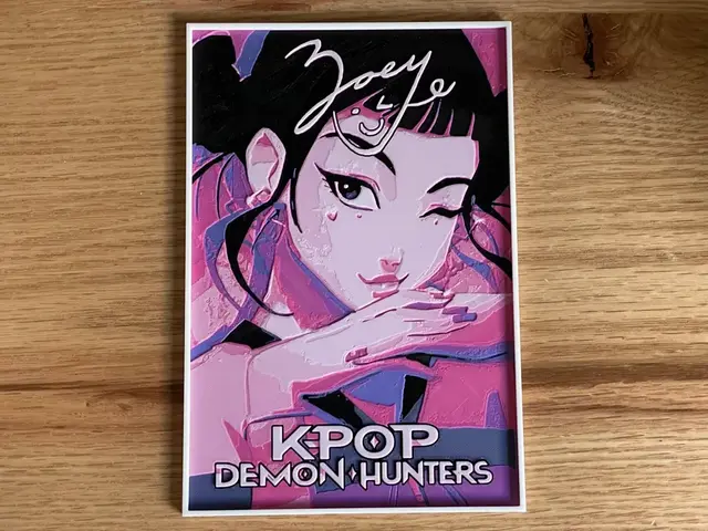 HueForge model: KPop Demon Hunters: Zoey Hueforge Movie Poster by NiiON