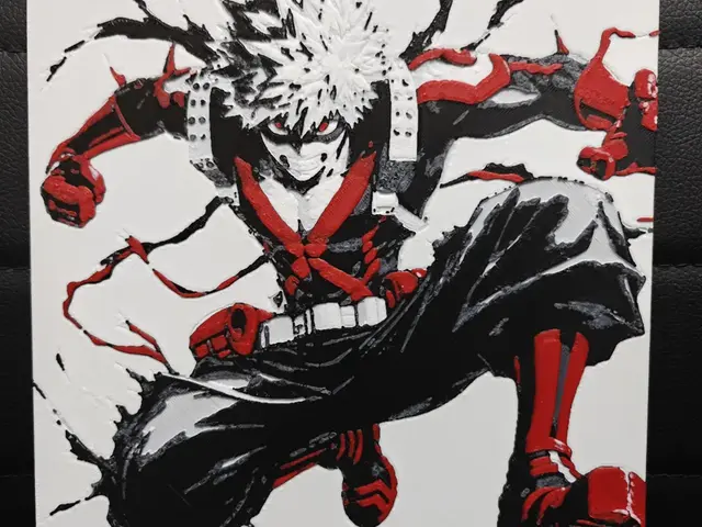 HueForge model: Katsuki Bakugo My Hero Academia by TheHueforgeLady