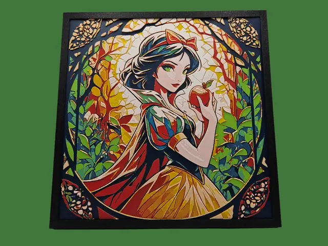 HueForge model: Snow White's Garden by BusyKikiBee
