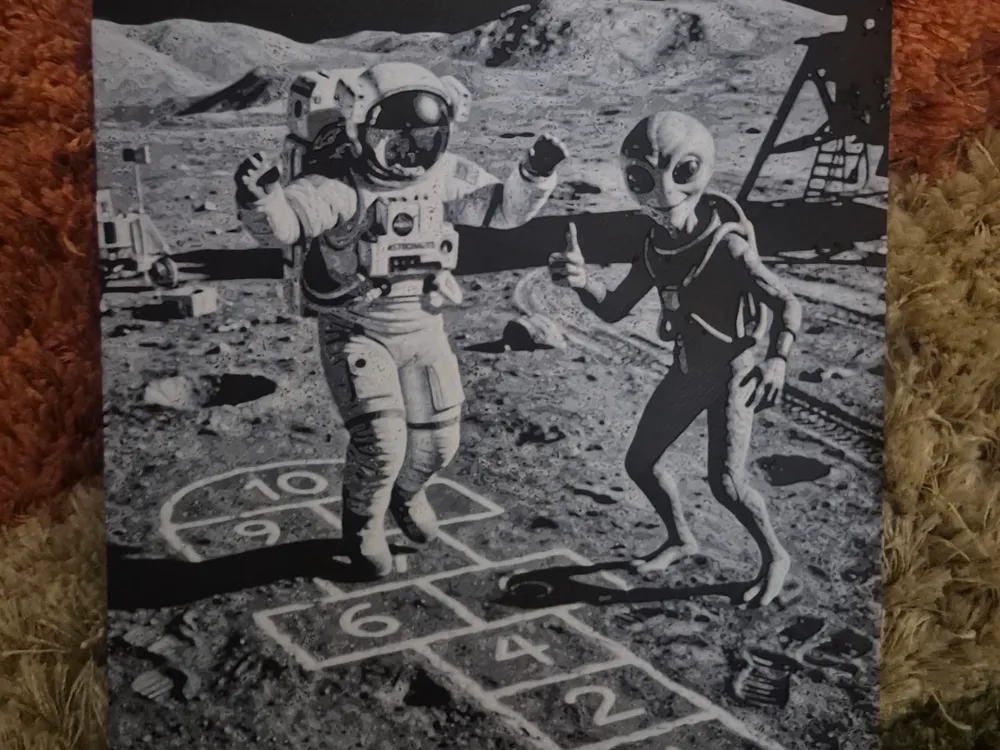 alien hop scotch by Buntsta HueForge model: alien hop scotch by Buntsta