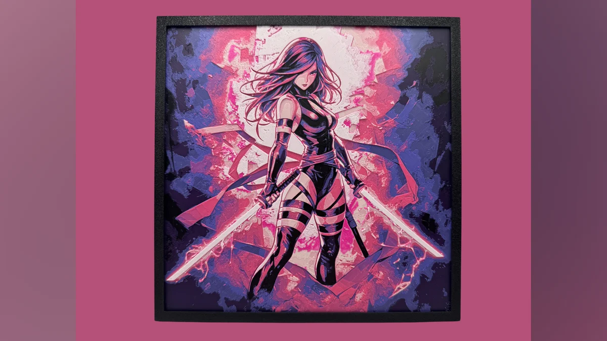 Psylocke - Marvel Hueforge by Canadian Gamer HueForge model: Psylocke - Marvel Hueforge by Canadian Gamer
