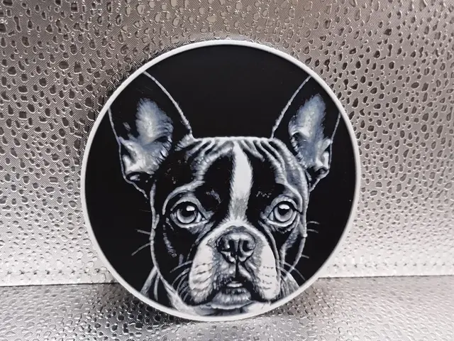 HueForge model: Boston Terrier Coaster – Hueforge by Borishotch Industries