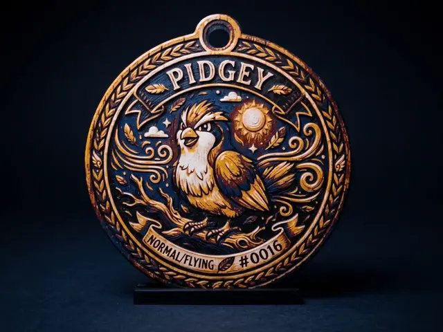 HueForge model: Pidgey #0016 - Pokemon Ornament by LED