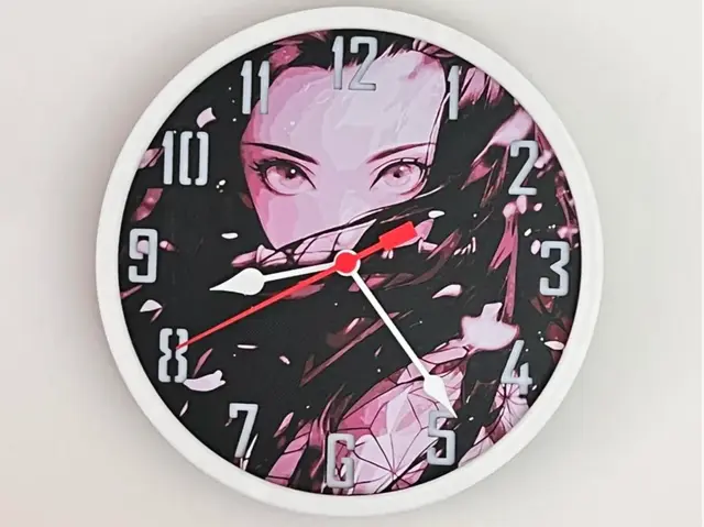 HueForge model: Customizable Clock - Demon Slayer Nezuko by 3djd