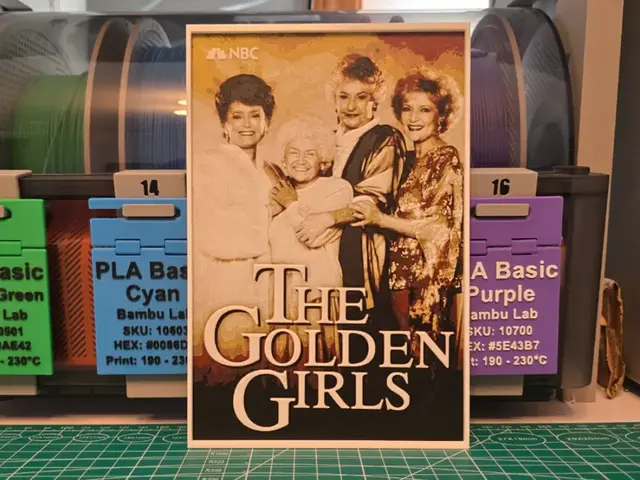 HueForge model: The Golden Girls Poster - Hueforge Art by Lumpy3D