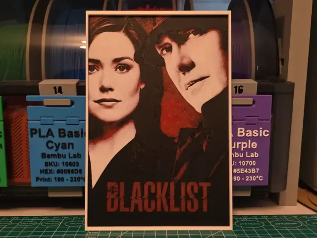 HueForge model: The Blacklist Poster - Hueforge Art by Lumpy3D