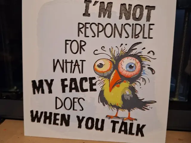 HueForge model: Sarcastic bird - Not responsible - Hueforge by 3dGlow