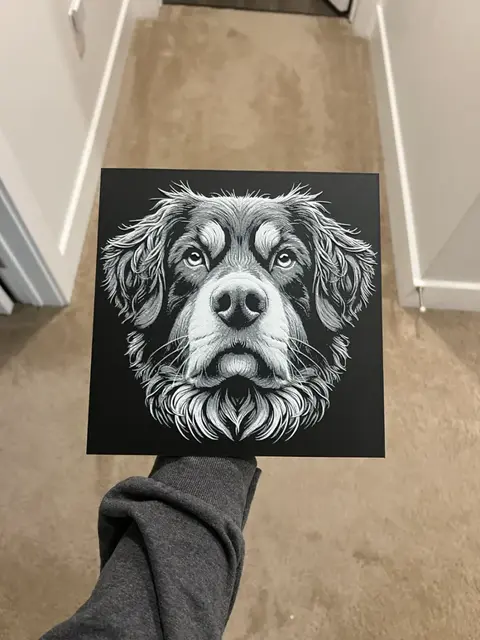 HueForge model: Dog Face Art Hueforge by RP47 Designs