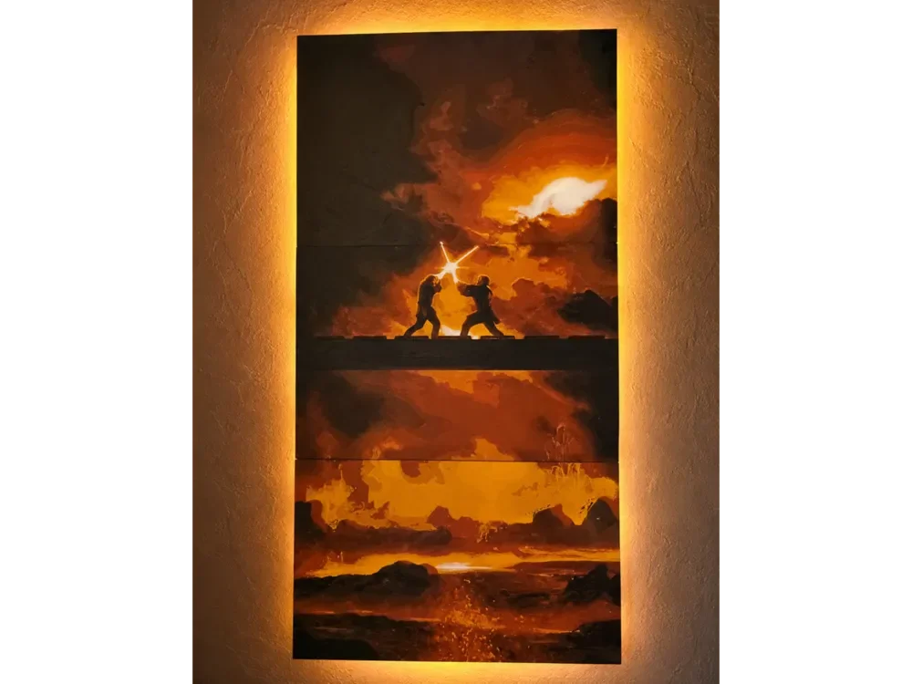 Anakin vs. Obi Wan - Hueforge/3-Piece Hugeforge by HueFoundry HueForge model: Anakin vs. Obi Wan - Hueforge/3-Piece Hugeforge by HueFoundry