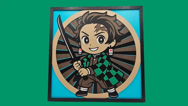 HueForge model: Demon Slayer - Tanjiro Kamado (Chibi Edition) by BusyKikiBee