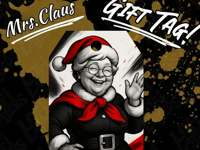 HueForge model: Mrs. Claus Gift Tag Hueforge by LoFi Layers