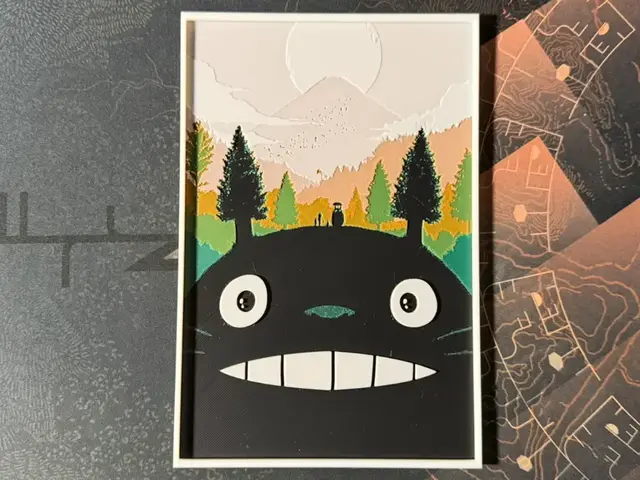 HueForge model: My Neighbor Totoro - HueForge by ZorPrime7