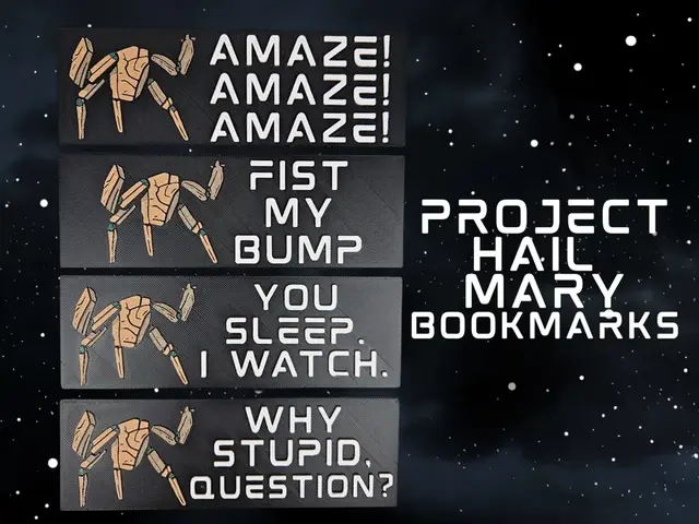 HueForge model: Project Hail Mary Bookmarks (featuring Rocky) by BusyKikiBee