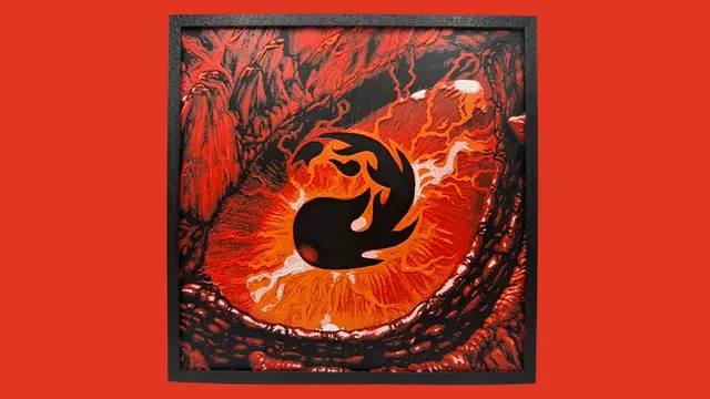 Mountain Mana - Magic the Gathering Hueforge