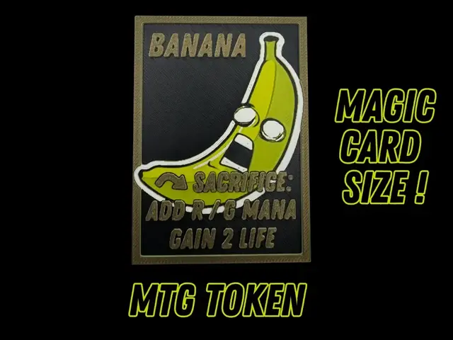 HueForge model: Banana Token - Magic the Gathering by Canadian Gamer