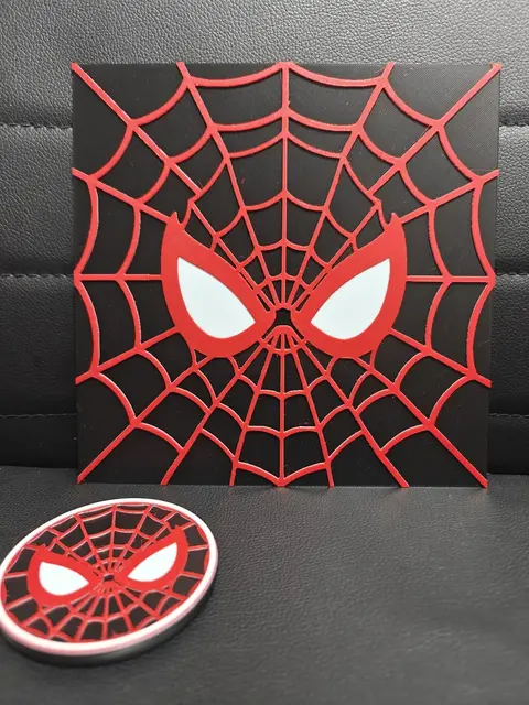 HueForge model: Spide-Man Miles Morales Spiderweb Set by TheHueforgeLady