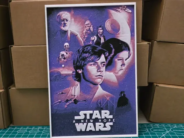 HueForge model: Star Wars IV A New Hope Poster - Hueforge Art by Lumpy3D