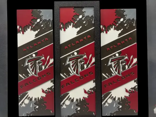 HueForge model: Atlanta Falcons 50x150mm Bookmark by MythicHue's